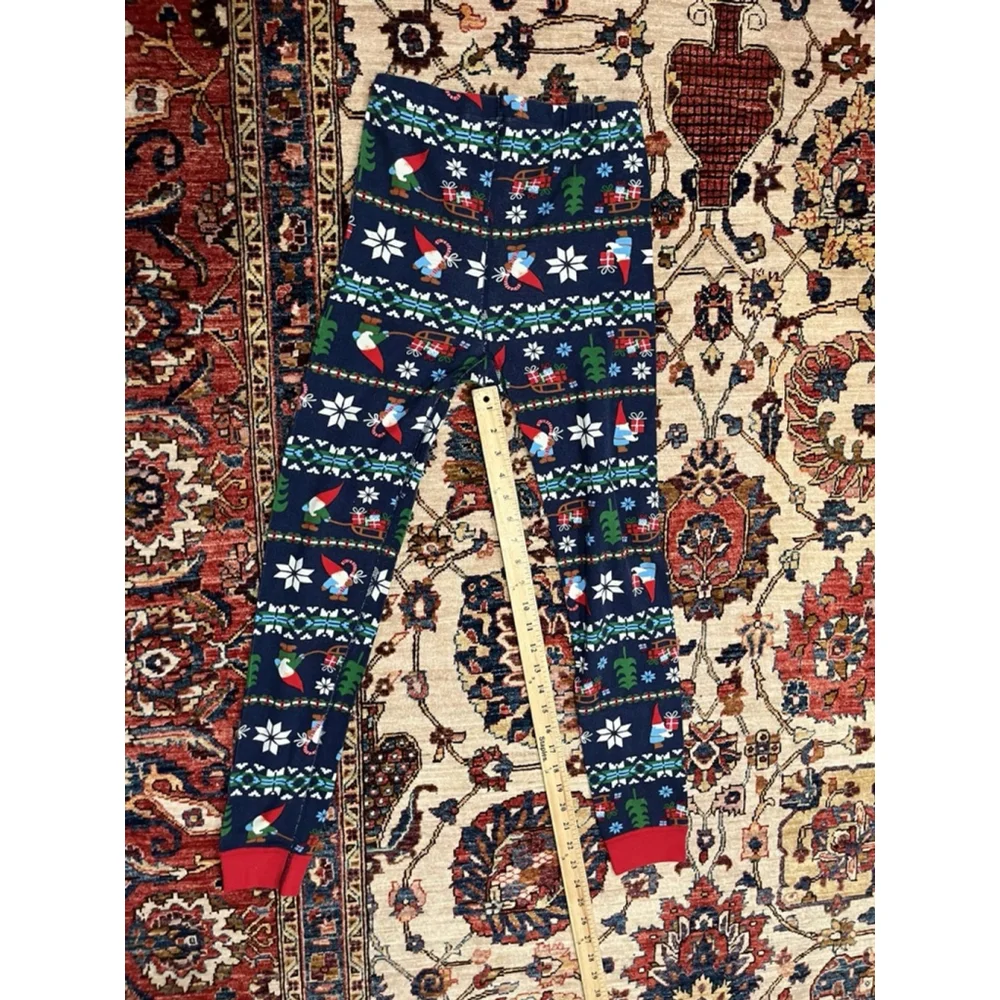 Little Kids Hanna Andersson Christmas Snowflake Elves Themed Pajama Pant Size 12